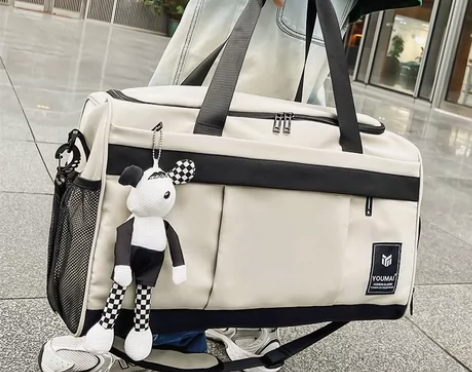 短途手提旅行包女学生行李包大容量收纳袋运动...