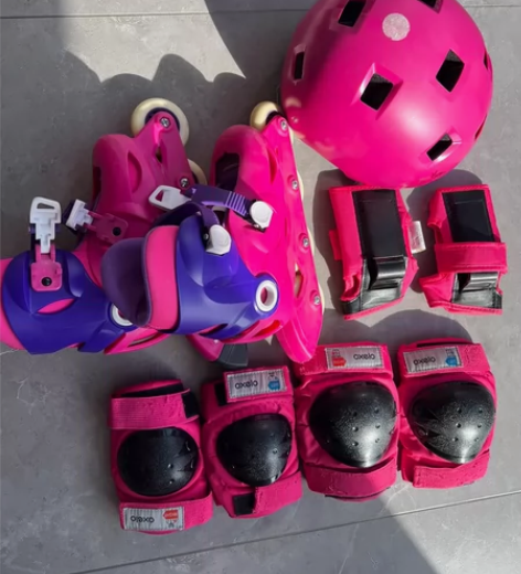 迪卡侬溜冰鞋儿童初学者轮滑鞋男童滑冰鞋女旱...