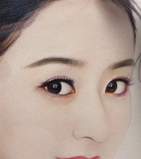 出售：明星彩铅画，手绘画，8开大小，赵丽颖...