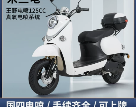 沃鹰王新米兰小龟踏板摩托车125C国四电喷...