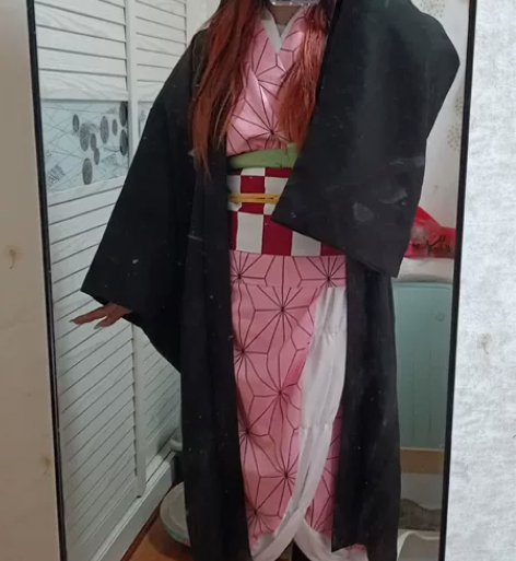 动漫鬼灭之刃cos服灶门祢豆子日式和风和服...