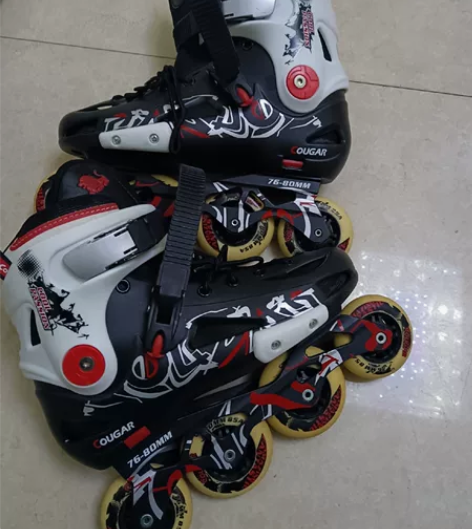 个人闲置的美洲狮旱冰溜冰鞋成人款，退坑不玩...