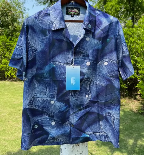 EPIC POETRY 武骨风夏季短袖衬衫...