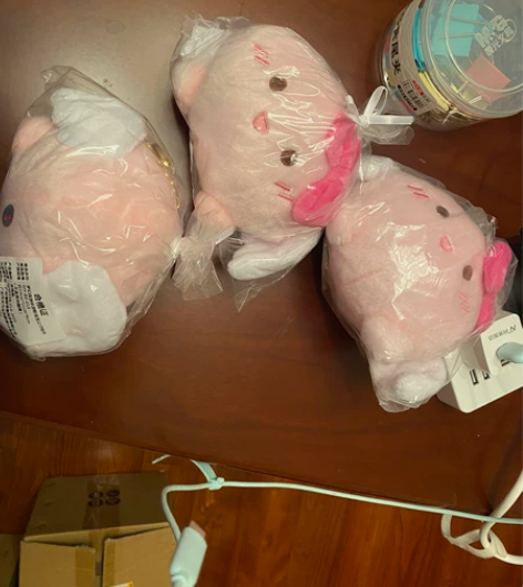 手游公仔挂件公仔 粉泡泡 周边 两个40包...