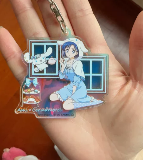 美少女战士三丽鸥合作款镭射亚克力挂牌钥匙扣...