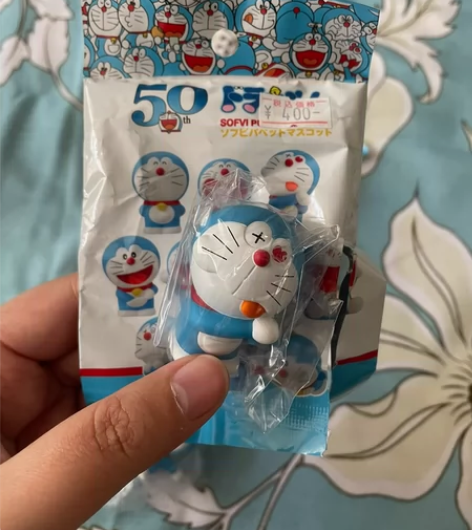 全新包邮日本哆啦A梦50周年机器猫指偶摆件...