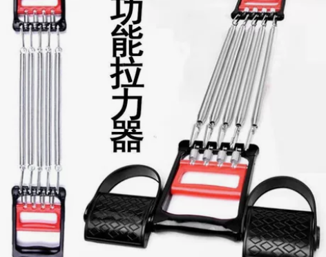 多功能三用拉力器弹簧扩胸器臂力训练仰卧起坐...