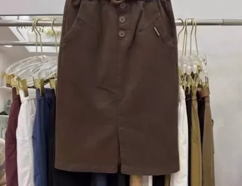 牛仔半身裙女2023年秋季新款高腰休闲一步...