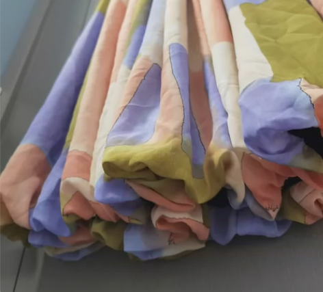 vintage古着感色彩花苞裙，自制花苞裙...