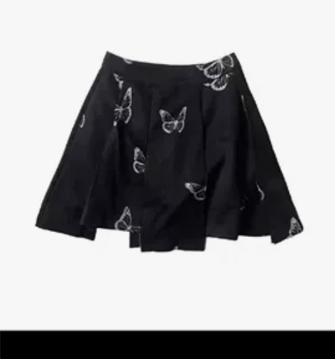 NEXTDAWN蝴蝶反光女团风不规则短裙 ...