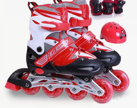 贵派仕 正品溜冰鞋儿童全套装 成人轮滑鞋直...