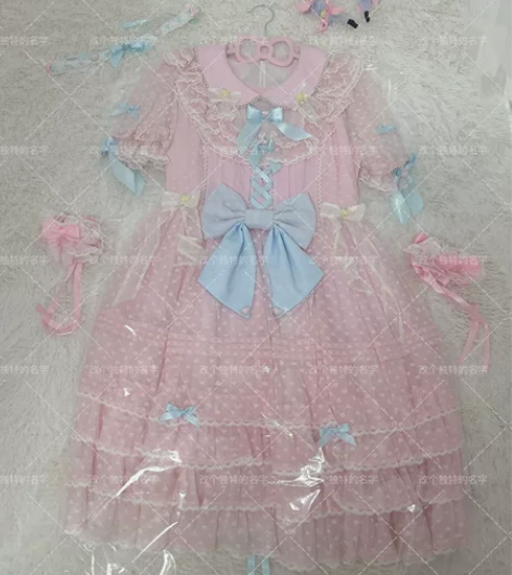 吸吸猫小甜豆洛丽塔s码op?手袖?kc?颈...