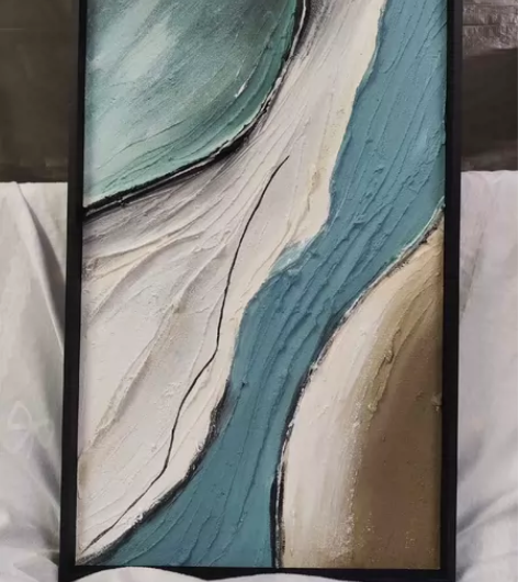 纯手绘 厚肌理 砂岩立体油画 挂画 装饰画...