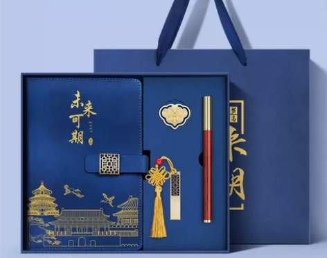 国潮笔记本礼盒套装商务A5记事本子会议记录...