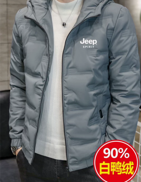 JEEP吉普轻薄羽绒服男士短款2023冬季...