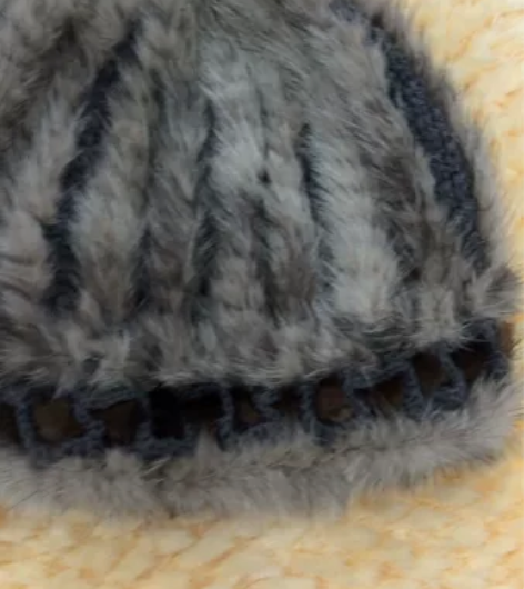 全新水貂毛真毛皮草帽子毛线帽 保暖 适合送...