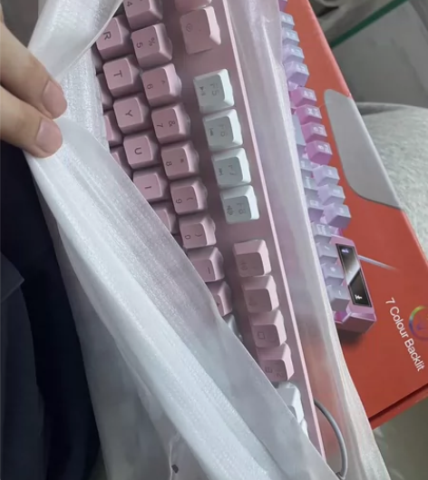 银雕K500机械手感键盘USB有线电脑台式...