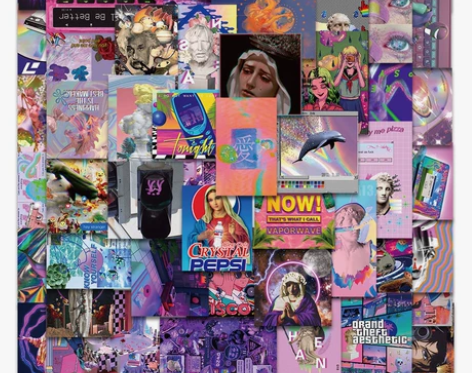 50张日韩潮流少女梦幻艺术涂鸦防水防晒多次...