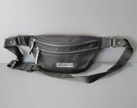 外贸大容量黑色双拉链腰包男士胸包百搭休闲防...