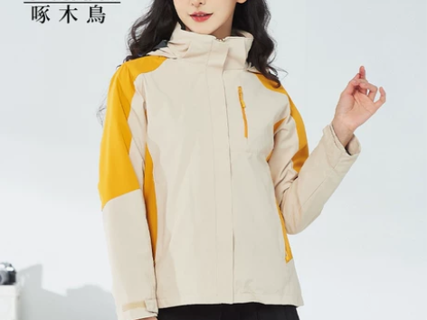 啄木鸟冲锋衣男三合一加绒防水冬季户外潮牌外...