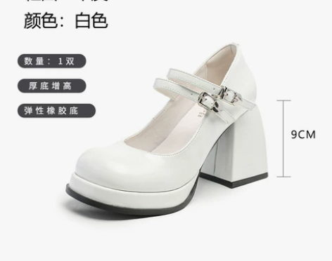 湘湘角色高跟鞋法式玛丽珍女鞋lolita春...