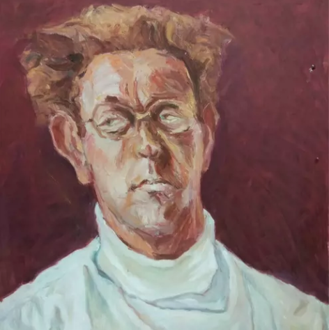 50*60手工油画框 阿里卡肖像背面微瑕