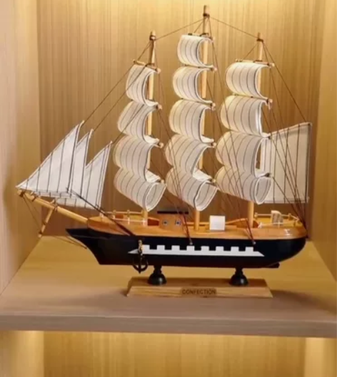 【仅3个处理】创意礼品帆船模型一帆风顺摆件...