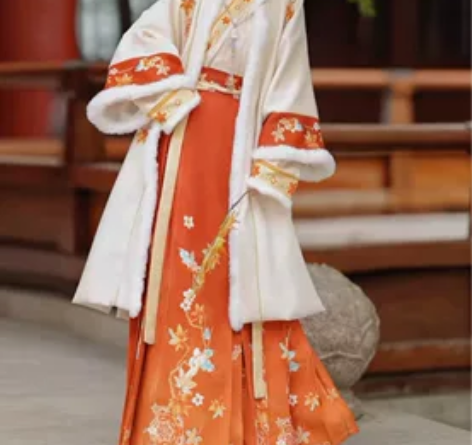 茗月萱原创[枫染]冬款加绒长袄宋制汉服女交...