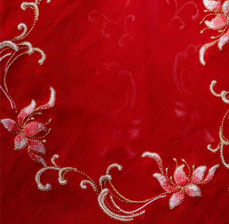 如梦霓裳原创汉服配饰婚服礼服长款百搭凤凰刺...