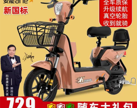 科思康新国标电动车成人电动自行车48V电电...