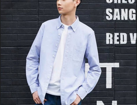 Vancl/凡客诚品牛津纺衬衫青年衬衣男 ...