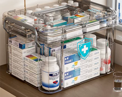 药箱收纳箱家用便携多层医疗箱家庭版医药箱大...