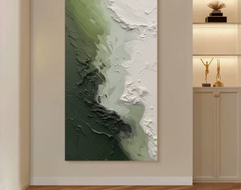 LC.ART手绘油画玲珑客厅装饰画现代简约...