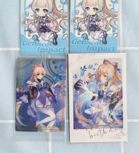 心海纸片小盘 韩咖闪卡2 食玩卡1 自由之...