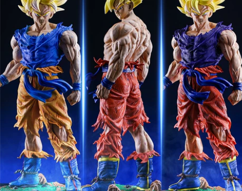 ?七龙珠手办 KD 初超赛亚人战损悟空 超...