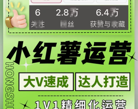 小红薯合作运营-30日打爆-速成大V-全案...