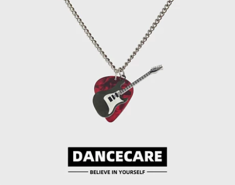 DANCECARE 音乐吉他拨片项链男嘻哈...