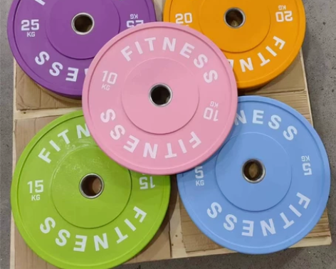 马卡龙彩色杠铃片大孔女士家用健身奥杆片宿舍...