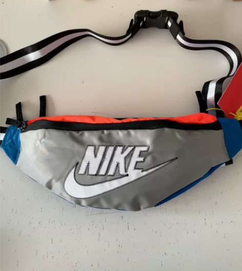 橘绿色nike耐克腰包斜跨包运动手机包全新...