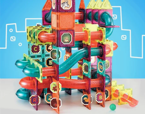 纽奇彩窗磁力片儿童益智磁铁玩具 男孩管道磁...