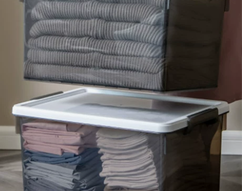 禧天龙收纳箱 透明家用塑料收纳盒衣柜衣服玩...