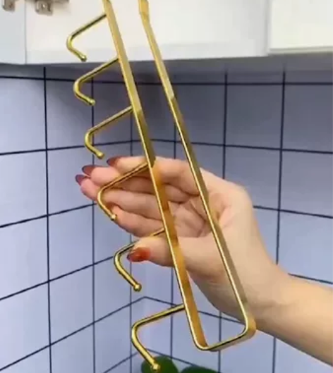 厨房橱柜挂钩隔板收纳挂架悬挂式免打孔宿舍卧...