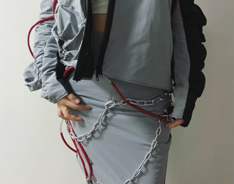 自制服装设计成衣，外套?半身裙，有细节图，...
