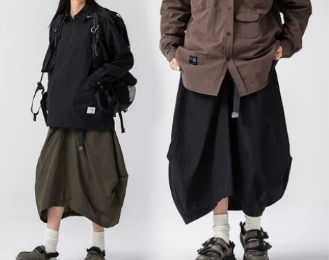 七哥火星局 山系户外廓形裙日系复古街头ci...