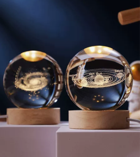 【捡漏清仓】小夜灯发光水晶球星球小夜灯创意...