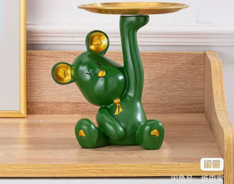 【低价清货】暴力熊托盘摆件 玄关钥匙收纳 ...