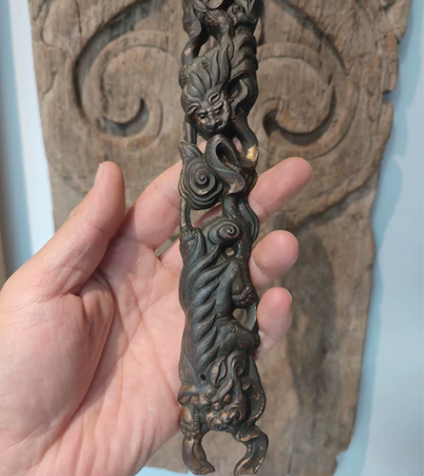 清代鎏金太师少保饰物 清代瑞兽狮子饰物 清...