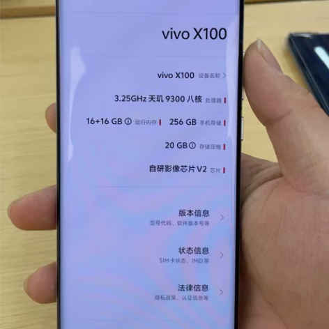 vivo x100 16+256G 蓝色...