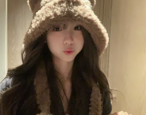 【新风潮价】帽子女2023新款秋冬可爱毛绒...