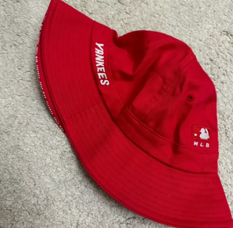 MLB红色盆帽遮阳帽沙滩帽棒球帽钓鱼帽全新...